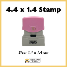 Load image into Gallery viewer, 4.4 x 1.4 Custom Stamp