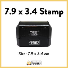 Load image into Gallery viewer, 7.9 x 3.4 Custom Stamp