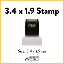 Load image into Gallery viewer, 3.4 x 1.9 Custom Stamp