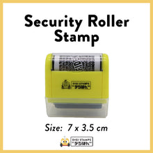 Load image into Gallery viewer, Security Roller Stamp (Yellow)