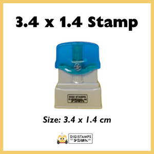 3.4 x 1.4 Custom Stamp