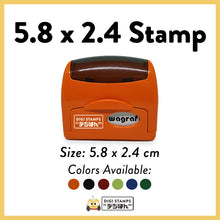 Load image into Gallery viewer, 5.8 x 2.4 Custom Stamp

